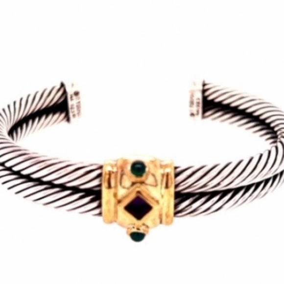 SOLD IN OUR STORE. David Yurman14K Amethyst Diopside Double - Picture 4 of 4